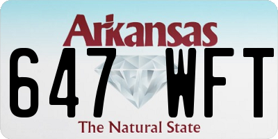 AR license plate 647WFT