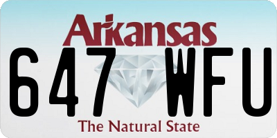 AR license plate 647WFU