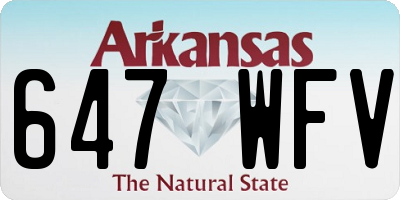 AR license plate 647WFV