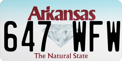 AR license plate 647WFW