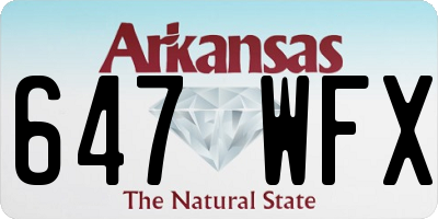 AR license plate 647WFX