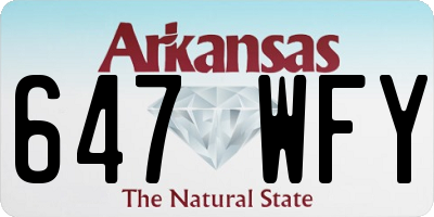 AR license plate 647WFY
