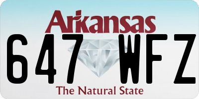 AR license plate 647WFZ