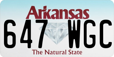 AR license plate 647WGC