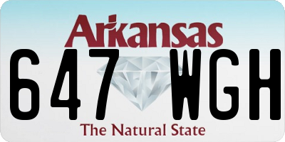 AR license plate 647WGH