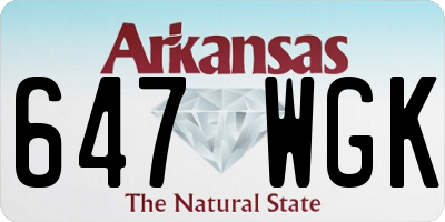 AR license plate 647WGK