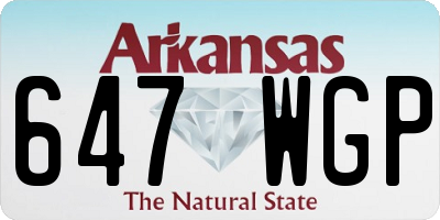 AR license plate 647WGP