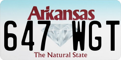 AR license plate 647WGT
