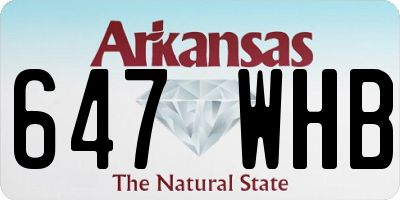 AR license plate 647WHB