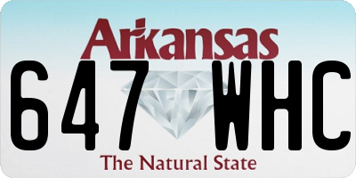 AR license plate 647WHC