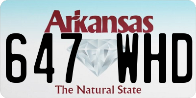AR license plate 647WHD