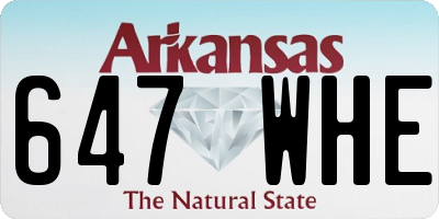AR license plate 647WHE