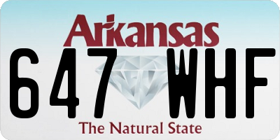 AR license plate 647WHF
