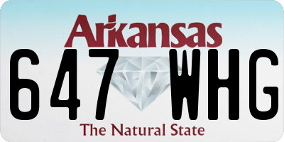 AR license plate 647WHG