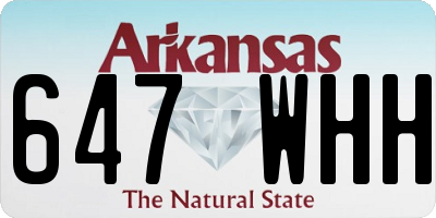 AR license plate 647WHH
