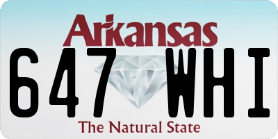 AR license plate 647WHI