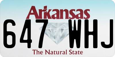 AR license plate 647WHJ