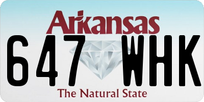 AR license plate 647WHK