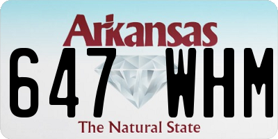 AR license plate 647WHM