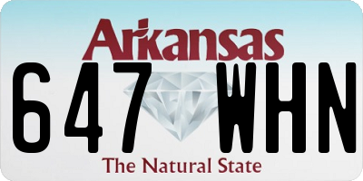 AR license plate 647WHN