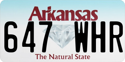 AR license plate 647WHR