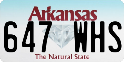 AR license plate 647WHS