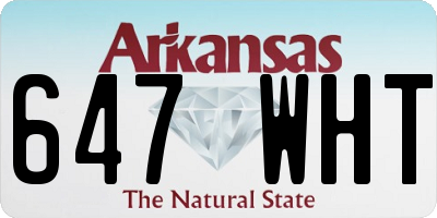 AR license plate 647WHT