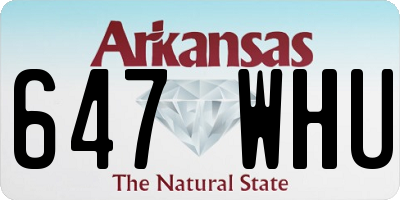 AR license plate 647WHU