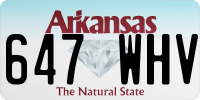 AR license plate 647WHV