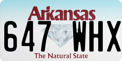 AR license plate 647WHX