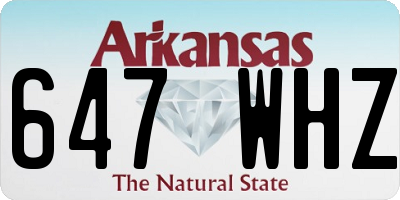 AR license plate 647WHZ