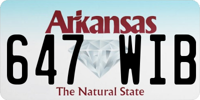 AR license plate 647WIB