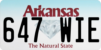 AR license plate 647WIE