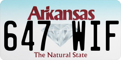 AR license plate 647WIF