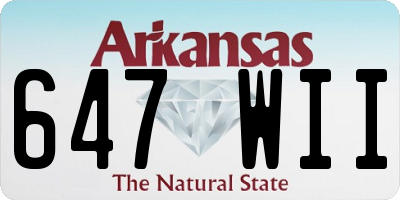 AR license plate 647WII