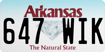 AR license plate 647WIK