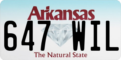 AR license plate 647WIL