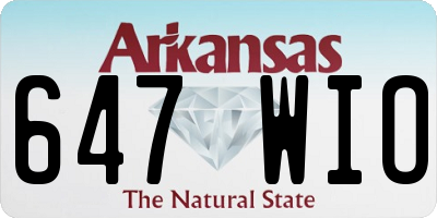 AR license plate 647WIO