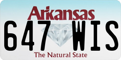 AR license plate 647WIS