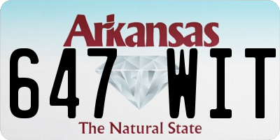 AR license plate 647WIT
