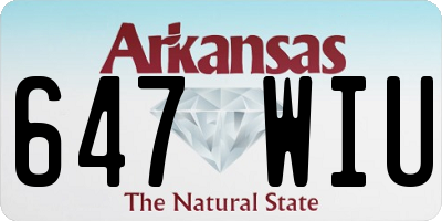 AR license plate 647WIU