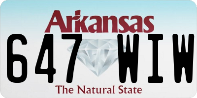 AR license plate 647WIW