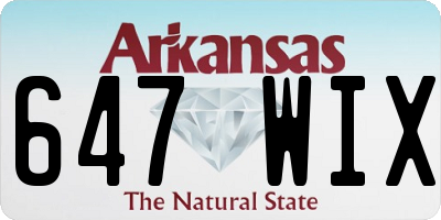 AR license plate 647WIX