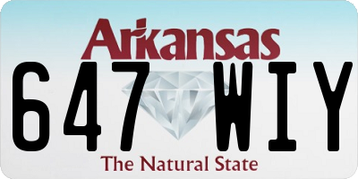 AR license plate 647WIY