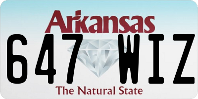 AR license plate 647WIZ