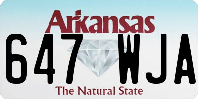 AR license plate 647WJA