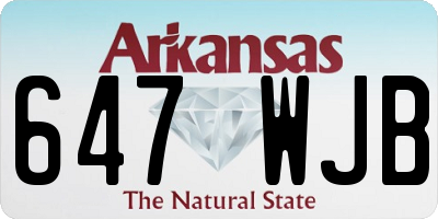 AR license plate 647WJB