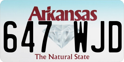 AR license plate 647WJD
