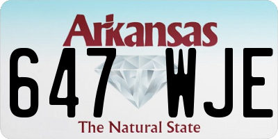 AR license plate 647WJE
