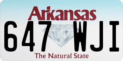 AR license plate 647WJI
